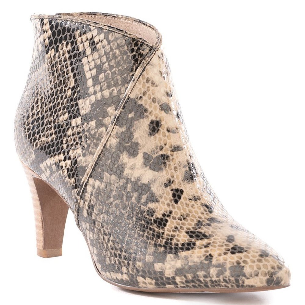 Seychelles Python-Embossed Leather Bootie 8 - Picture 3 of 13